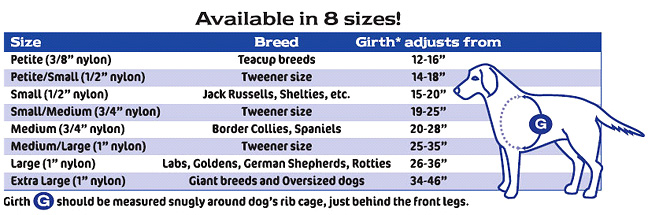 easy walk harness measurements
